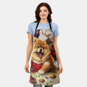 Chow Chow Kerstbakken: Festive Kerstmis Schort (Gedragen)