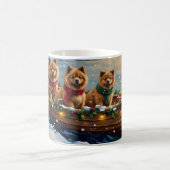 Chow Chow Kerstboot Vakantie Koffiemok (Center)