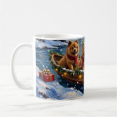Chow Chow Kerstboot Vakantie Koffiemok (Links)