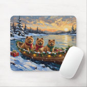 Chow Chow Kerstboot Vakantie Muismat (Met muis)