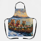 Chow Chow Kerstboot Vakantie Schort (Voorkant)