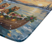 Chow Chow Kerstboot Vakantie Snijplank (Hoek)