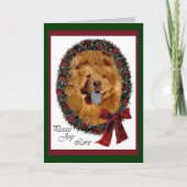 Chow Chow kerstcadeautjes Feestdagen Kaart (Voorkant)