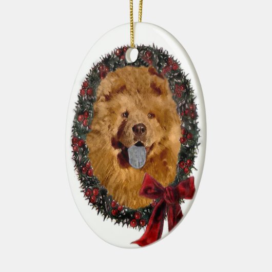 Chow Chow kerstcadeautjes Keramisch Ornament (Links)