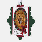 Chow Chow kerstcadeautjes Ornament Kaart (Links)