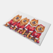 Chow Chow Kerstjurk Sinterklaas Hoed Deurmat (Schuin)