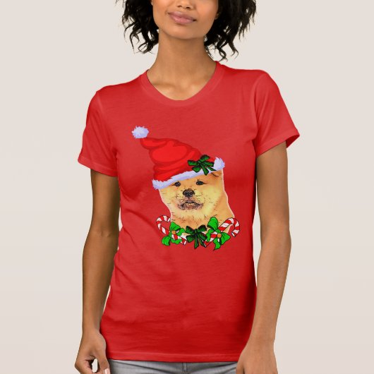 Chow Chow Kerstkerkersen T-shirt (Voorkant)