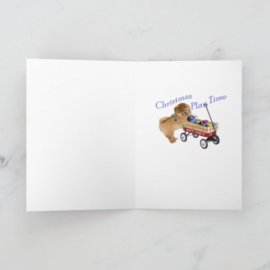 CHOW CHOW kerstlichtkaarten Feestdagen Kaart (Binnen)