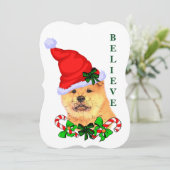 Chow Chow Kerstmis Feestdagenkaart (Staand voorkant)