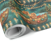 Chow Chow Kerstmis Feestelijke Reis Cadeaupapier (Rol Hoek)