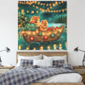 Chow Chow Kerstmis Feestelijke Reis Canvas Afdruk (Insitu (Slaapkamer))