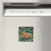 Chow Chow Kerstmis Festivale Reis Magneet (Insitu (Vaatwasser))
