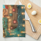 Chow Chow Kerstmis Festivale Reis Theedoek (Quarter Fold)