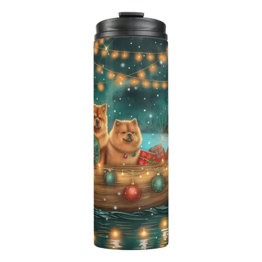 Chow Chow Kerstmis Festivale Reis Thermosbeker (Voorkant)