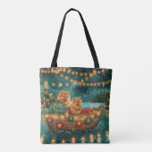 Chow Chow Kerstmis Festivale Reis Tote Bag (Achterkant)