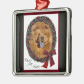 Chow Chow kerstversiering Metalen Ornament (Links)