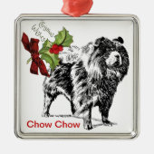 Chow Chow kerstversiering Metalen Ornament (Voorkant)