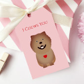 Chow Chow-label, Valentijnskaart voor honden, Vale Cadeaulabel