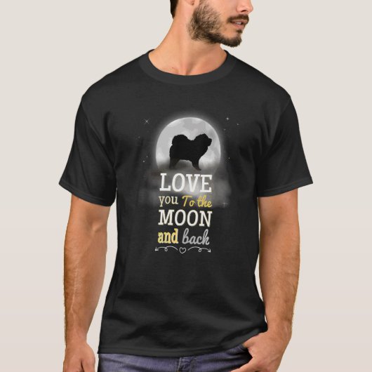 Chow Chow Liefde Naar De Maan T-shirt (Voorkant)