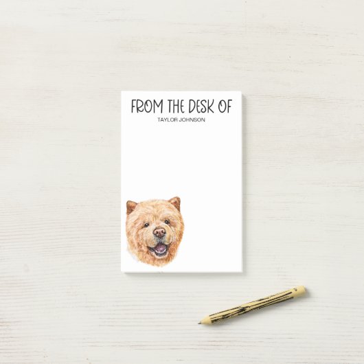 Chow Chow liefhebber Post-it® Notes (Op bureau)
