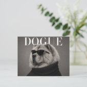 Chow Chow Luxe Mode Redactioneel Briefkaart (Staand voorkant)