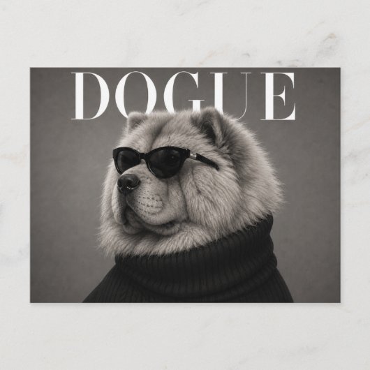 Chow Chow Luxe Mode Redactioneel Briefkaart (Voorkant)
