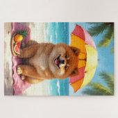 Chow Chow Luxe Strand Scene Legpuzzel (Horizontaal)