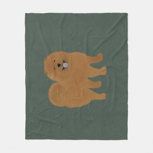 Chow Chow Medium Fleece Blanket Deken (Voorkant)