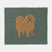 Chow Chow Medium Fleece Blanket Deken (Voorkant (Horizontaal))