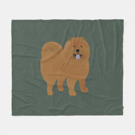 Chow Chow Medium Fleece Blanket Deken (Voorkant (Horizontaal))