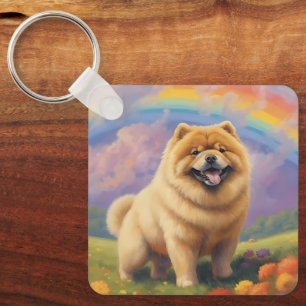 Chow Chow Memorial Custom Hondennaam Rainbow Bridg Sleutelhanger