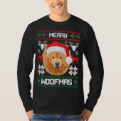 Chow Chow Merry Woofmas Kerstmis T-shirt (Voorkant)