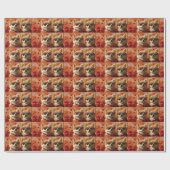 Chow Chow Met Hart Rozen Valentijnsdag Cadeaupapier (Vlak)