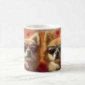 Chow Chow met hart Rozen Valentijnsdag Koffiemok (Center)