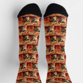 Chow Chow met hart Rozen Valentijnsdag Sokken (Top)