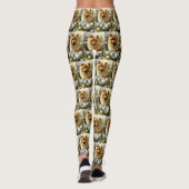 Chow Chow met Paaseieren Vakantie Leggings (Achterkant)