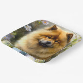Chow Chow met Paaseieren Vakantie Papieren Bordje (Gebogen)