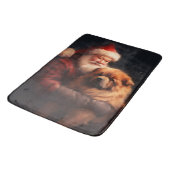 Chow Chow met Sinterklaas Feestelijke Kerstmis Badmat (Gekanteld)