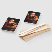 Chow Chow met Sinterklaas Feestelijke Kerstmis Handwaaier (Niet-gemonteerd)