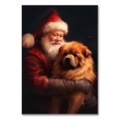 Chow Chow met Sinterklaas Feestelijke Kerstmis Kaart (Achterkant)