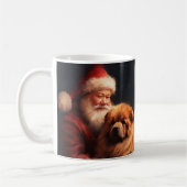 Chow Chow met Sinterklaas Feestelijke Kerstmis Koffiemok (Links)
