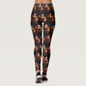 Chow Chow met Sinterklaas Feestelijke Kerstmis Leggings (Achterkant)