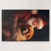 Chow Chow met Sinterklaas Feestelijke Kerstmis Legpuzzel (Horizontaal)
