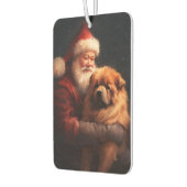Chow Chow met Sinterklaas Feestelijke Kerstmis Luchtverfrisser (Links)