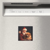Chow Chow met Sinterklaas Feestelijke Kerstmis Magneet (Insitu (Vaatwasser))