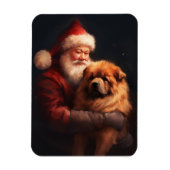 Chow Chow met Sinterklaas Feestelijke Kerstmis Magneet (Verticaal)