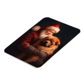 Chow Chow met Sinterklaas Feestelijke Kerstmis Magneet (Linkerzijde)