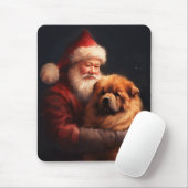 Chow Chow met Sinterklaas Feestelijke Kerstmis Muismat (Met muis)