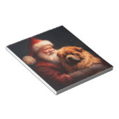 Chow Chow met Sinterklaas Feestelijke Kerstmis Notitieblok (Schuin)