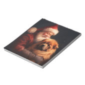 Chow Chow met Sinterklaas Feestelijke Kerstmis Notitieblok (Linkerzijde)